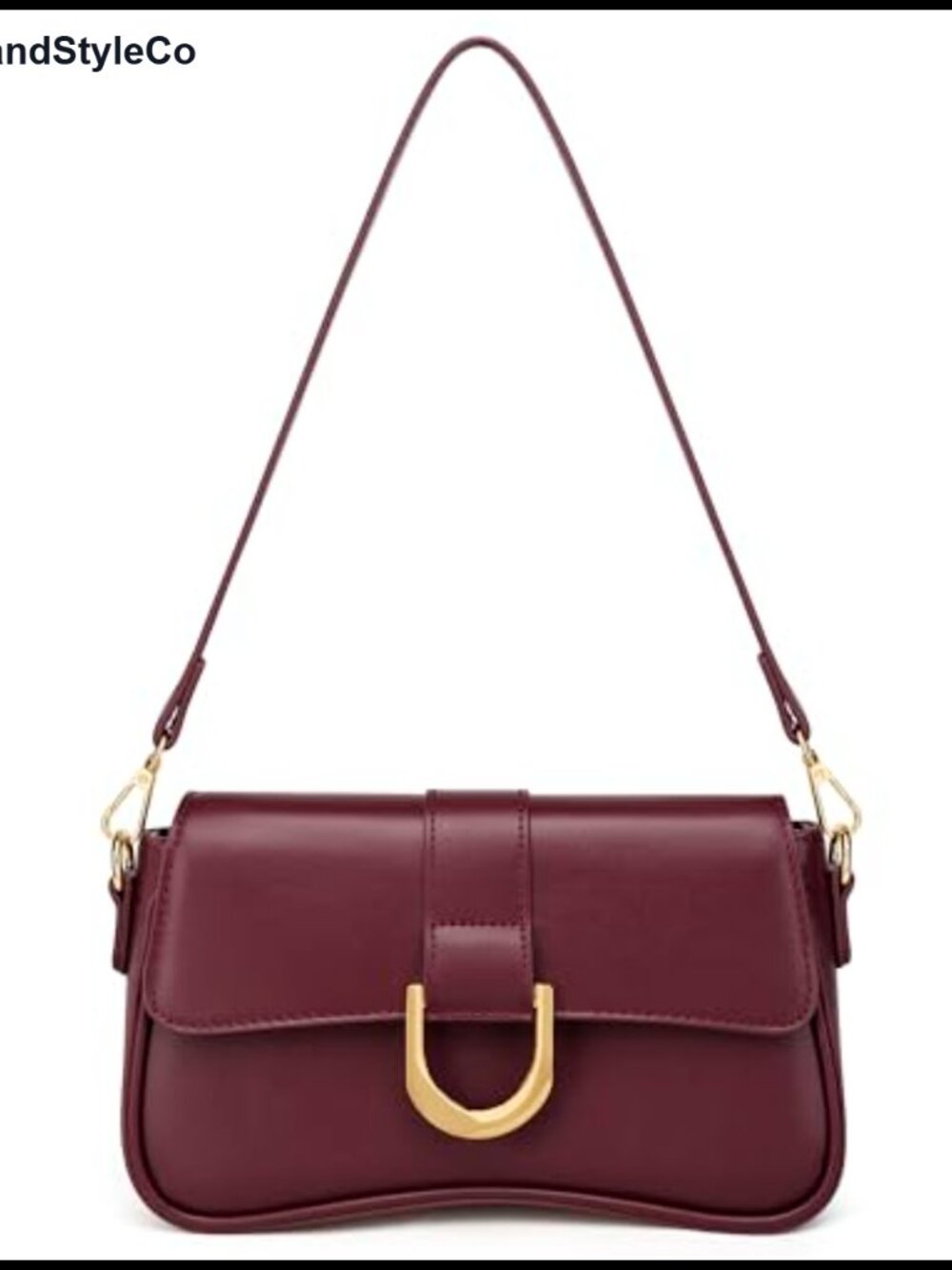 Vegan Leather Small Shoulder Bag Retro Hobo Convertible Clutch
